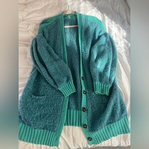 Free People blue cardigan